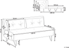 2 Sitzer Sofa VESTFOLD Rosa Samtstoff Bild 2