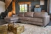 KAWOLA Ecksofa VILNIUS 3-Sitzer mit Longchair links Lederfaserstoff anthrazit 85 x 170 x 286 cm Bild 2