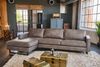 KAWOLA Ecksofa VILNIUS 3-Sitzer mit Longchair links Lederfaserstoff anthrazit 85 x 170 x 286 cm Bild 4