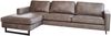 KAWOLA Ecksofa VILNIUS 3-Sitzer mit Longchair links Lederfaserstoff anthrazit 85 x 170 x 286 cm Bild 3