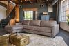 KAWOLA Ecksofa VILNIUS 3-Sitzer mit Longchair links Lederfaserstoff anthrazit 85 x 170 x 286 cm Bild 5