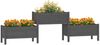 vidaXL Pflanzkübel Grau 245,5x44x75 cm Massivholz Kiefer 822254 Bild 3