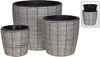 Pflanzgefäß Blumentopf aus Polyrattan 25cm grau Pflanztopf Pflanzkübel Bild 1