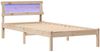 vidaXL Bettrahmen mit Kopfteil Braun 90 x 200 cm Massives Kiefernholz 872836 Bild 2