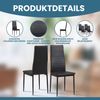 Albatros Esszimmerstühle MILANO 6er Set, Schwarz - Polsterstuhl mit Kunstleder-Bezug, Modernes Stilvolles Design am Esstisch - Küchenstuhl Stuhl Esszimmer mit hoher Belastbarkeit bis 110kg Bild 2