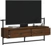vidaXL TV-Wandschrank Braun Eiche 100,5x30x51 cm Holzwerkstoff 833462 Bild 3