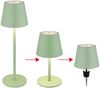 2er Set LED Tischlampe, grün, Akku, Touchdimmer, Flaschenaufsatz Bild 5