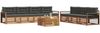 vidaXL Outdoor-Sofagarnitur mit Kissen 8 pcs Natur und Anthrazit 3373152 Bild 3