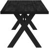 vidaXL Esstisch NOAIN 160 cm Massives Kiefernholz Schwarz Rechtwinklig 42020914 Bild 4