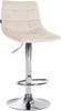 Barhocker 2er Set DUBAI - Creme, Samt, Chrom Barhocker mit Lehne Barstuhl Tresenhocker Tresenstuhl Kneipenhocker Kneipenstuhl Bild 3