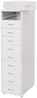 Rollcontainer Boston T851, Schubladenschrank Stahlschrank, 110x28x41cm 10 Schubladen ~ weiß Bild 3