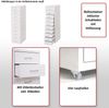Rollcontainer Boston T851, Schubladenschrank Stahlschrank, 110x28x41cm 10 Schubladen ~ weiß Bild 2