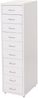 Rollcontainer Boston T851, Schubladenschrank Stahlschrank, 110x28x41cm 10 Schubladen ~ weiß Bild 4