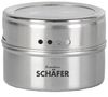 10tlg Edelstahl Metallic Gewürzdosenset Gewurzregal Salz Pfeffer Küche Gewürz Behälter Silber Bild 2
