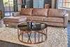 KAWOLA Couchtisch MELLA Tisch Glas Gestell rosé gold 43 x 100 x 100 cm Bild 5