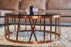 KAWOLA Couchtisch MELLA Tisch Glas Gestell rosé gold 43 x 100 x 100 cm Bild 4