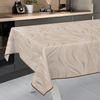 ANRO Tischdecke Wachstuch abwaschbar Abstrakt Tischwäsche (Einzelstück 1-tlg), wasserabweisend pflegeleicht Organisch Beige 100x140cm Bild 2