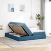 vidaXL Aufbewahrungsbett mit Matratze Dunkelblau 200 x 200 cm Samt 3370371 Bild 4