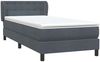 vidaXL Boxspringbett mit Matratze Dunkelgrau 80x210 cm Samt 3317842 Bild 4