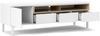 Dmora Fernsehschrank Rosata, Ständer für Wohnzimmerfernseher, Niedriges Wohnzimmer-Sideboard, TV-Ständerbasis, 156x48 h48 cm, Weiß und Eiche Bild 4