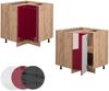 Eckunterschrank Fame-Line Bordeaux Hochglanz 80.5 cm ohne Arbeitsplatte Vicco Bild 5