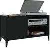 vidaXL Plattenschrank Schwarz 84,5x38x48 cm Holzwerkstoff 831950 Bild 4