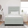 vidaXL Boxspringbett mit Kopfteil Hellgrau 120 x 190 cm Samt 3339818 Bild 3