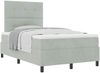 vidaXL Boxspringbett mit Kopfteil Hellgrau 120 x 190 cm Samt 3339818 Bild 2