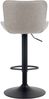 CLP 2er Set Barhocker Emma höhenverstellbar und 360 drehbar,taupe Stoff Bild 5