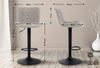 CLP 2er Set Barhocker Emma höhenverstellbar und 360 drehbar,taupe Stoff Bild 2