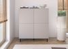 Kommode MASIMO 100 cmTürkommode, Stilvoll Wohnzimmer, Kommode mit vier Drehtüren, Push-to-Open, 8 Regale, Highboard, niedrige Füße - Farbe Kaschmir, 102 x 40 x 40 cm, Cashmere (Variante 2) Bild 2