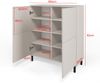 Kommode MASIMO 100 cmTürkommode, Stilvoll Wohnzimmer, Kommode mit vier Drehtüren, Push-to-Open, 8 Regale, Highboard, niedrige Füße - Farbe Kaschmir, 102 x 40 x 40 cm, Cashmere (Variante 2) Bild 3