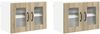 vidaXL Wandglas-Schrank PORTO 2 pcs Sonoma-Eiche 60 x 31 x 40 cm 885320 Bild 2