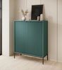 Selsey 'Vellore' Highboard 2-türig, grün mit schwarzem Gestell, ca. 125 x 104 x 39 cm Bild 2