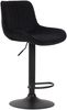 2er Set Barhocker Lentini, drehbar, Schwarz, Schwarz, Samt Bild 2