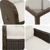 vidaXL Outdoortisch-Set 3 pcs Braun und Creme Weiß 90 x 90 x 75 cm 3422310 Bild 5
