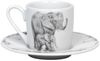 KÖNITZ 1150532761 Espressotasse mit Untertasse Amazing Animals - Elefanten 85 ml aus Bone China Porzellan Bild 2