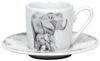 KÖNITZ 1150532761 Espressotasse mit Untertasse Amazing Animals - Elefanten 85 ml aus Bone China Porzellan Bild 3