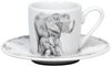 KÖNITZ 1150532761 Espressotasse mit Untertasse Amazing Animals - Elefanten 85 ml aus Bone China Porzellan Bild 4