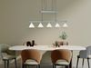 Pendelleuchte Stamina, Glas, Metall, Silber, Grau, 102 x 180 x 14 cm Bild 5