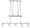 Pendelleuchte Stamina, Glas, Metall, Silber, Grau, 102 x 180 x 14 cm Bild 2