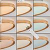 hofstein Deckenleuchte dimmbare Deckenlampe a. Metall/Holz/Kunststoff in Weiß/Natur (40 cm), LED wechselbar, 3000-6000 Kelvin, LED 2500 Lumen, 3000-6000 Kelvin, dimmbar mit Fernbedienung Bild 2