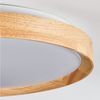hofstein Deckenleuchte dimmbare Deckenlampe a. Metall/Holz/Kunststoff in Weiß/Natur (40 cm), LED wechselbar, 3000-6000 Kelvin, LED 2500 Lumen, 3000-6000 Kelvin, dimmbar mit Fernbedienung Bild 3