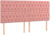 vidaXL Boxspringbett mit Matratze Rosa 180x200 cm Samt 3138042 Bild 5