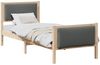 vidaXL Bettrahmen mit Kopfteil Dunkelgrau 80 x 200 cm Stoff 878360 Bild 2