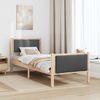 vidaXL Bettrahmen mit Kopfteil Dunkelgrau 80 x 200 cm Stoff 878360 Bild 4