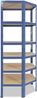 shelfplaza HOME 200x90x60 cm Eckregal in blau mit 6 Böden und 145 kg Traglast pro Boden Bild 5