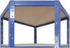 shelfplaza HOME 200x90x60 cm Eckregal in blau mit 6 Böden und 145 kg Traglast pro Boden Bild 2
