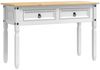 vidaXL Beistelltisch Corona Weiß 115 x 46 x 73 cm Massives Kiefernholz 42021194 Bild 2