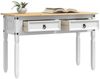 vidaXL Beistelltisch Corona Weiß 115 x 46 x 73 cm Massives Kiefernholz 42021194 Bild 3
